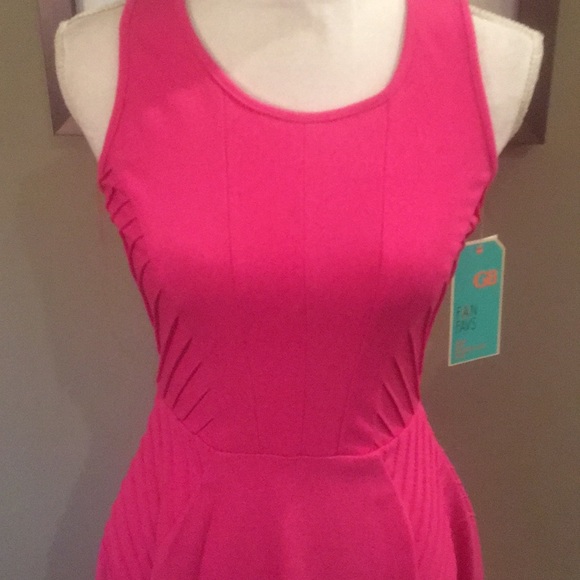 Gianni Bini Hot Pink Fit and Flare Dress - Picture 2 of 8